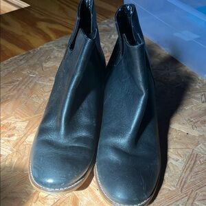 Black Leather Ankle Boots